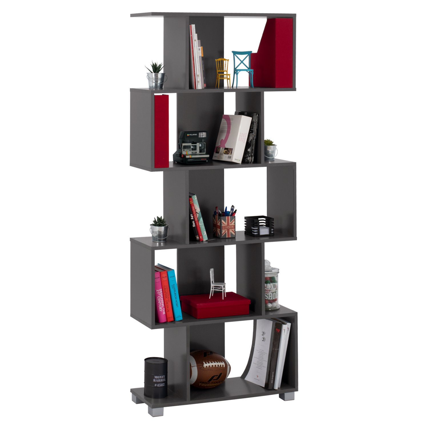 ΒΙΒΛΙΟΘΗΚΗ ΜΕΛΑΜΙΝΗΣ HM2385.10 ΓΚΡΙ 70x25x177Υ εκ. ΒΙΒΛΙΟΘΗΚΗ ΜΕΛΑΜΙΝΗΣ HM2385.10 ΓΚΡΙ 70x25x177Υ εκ.