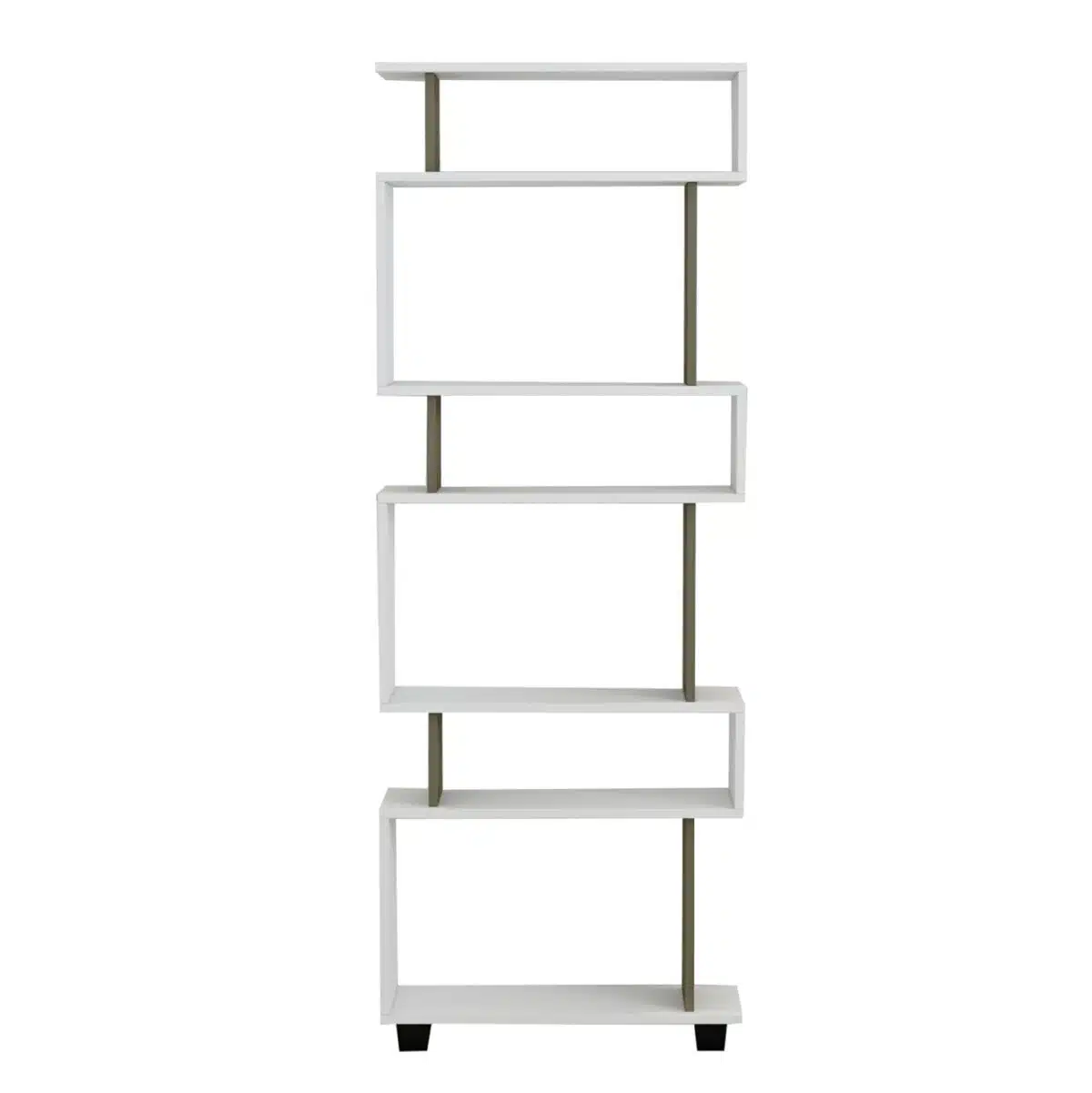 ΒΙΒΛΙΟΘΗΚΗ ΜΕΛΑΜΙΝΗΣ OWLOLIVE GREY ΛΕΥΚΟ 60x19,5x165Yεκ.HM8923.11 - Image 3