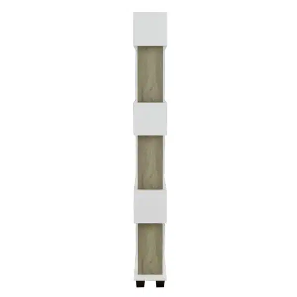 ΒΙΒΛΙΟΘΗΚΗ ΜΕΛΑΜΙΝΗΣ OWLOLIVE GREY ΛΕΥΚΟ 60x19,5x165Yεκ.HM8923.11 - Image 5