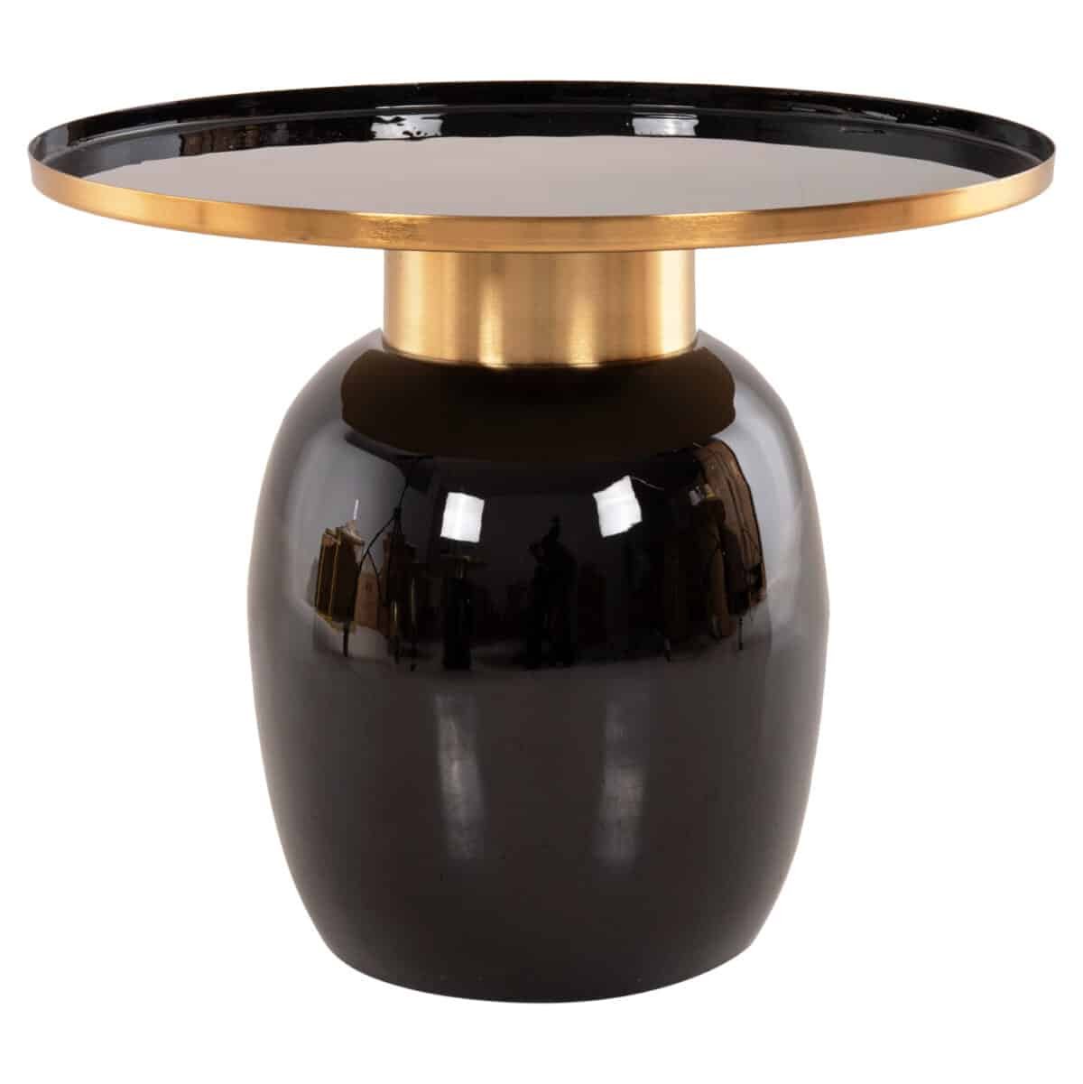 ΒΟΗΘΗΤΙΚΑ ΤΡΑΠΕΖΑΚΙΑ 2ΤΜΧ FRYNX HM9662 ΜΕΤΑΛΛΟ ΜΑΥΡΟ&ΧΡΥΣΟ Φ60 & Φ50,5 εκ. - Image 5