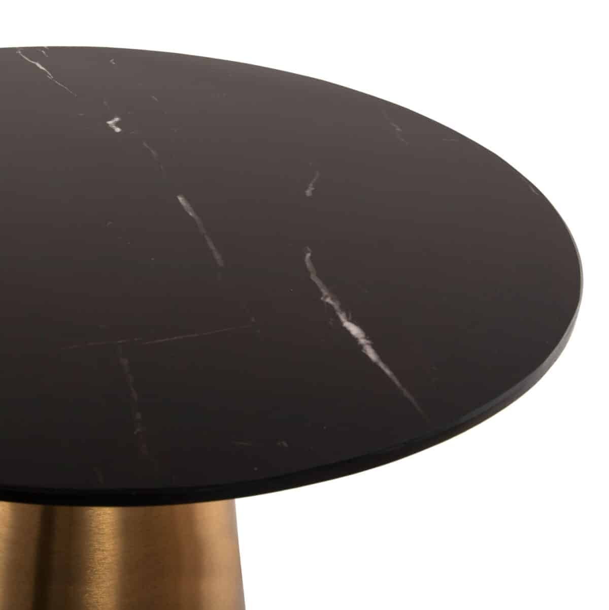 ΒΟΗΘΗΤΙΚΑ ΤΡΑΠΕΖΑΚΙΑ 2ΤΜΧ RENGI HM9665 ΜΕΤΑΛΛΟ ΧΡΥΣΟ-ΜΑΥΡΟ ΚΕΡΑΜΙΚΟ TOP Φ56&Φ43 εκ. - Image 4