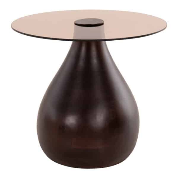 ΒΟΗΘΗΤΙΚΑ ΤΡΑΠΕΖΑΚΙΑ 2ΤΜΧ CHANG HM9668 ΞΥΛΟ MANGO-ΓΥΑΛΙ TOP Φ55x49,5Υ & Φ40x36,5Υεκ. - Image 4