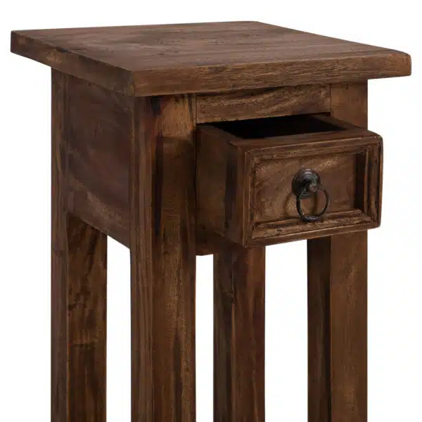 ΒΟΗΘΗΤΙΚΟ ΤΡΑΠΕΖΑΚΙ ΑΠΟ ΜΑΟΝΙ ΞΥΛΟ ΜΕ ΣΥΡΤΑΡΑΚΙ 25x25x66,5Υεκ.HM9484.01 - Image 5