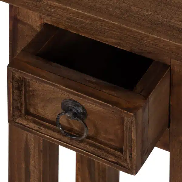 ΒΟΗΘΗΤΙΚΟ ΤΡΑΠΕΖΑΚΙ ΑΠΟ ΜΑΟΝΙ ΞΥΛΟ ΜΕ ΣΥΡΤΑΡΑΚΙ 25x25x66,5Υεκ.HM9484.01 - Image 7