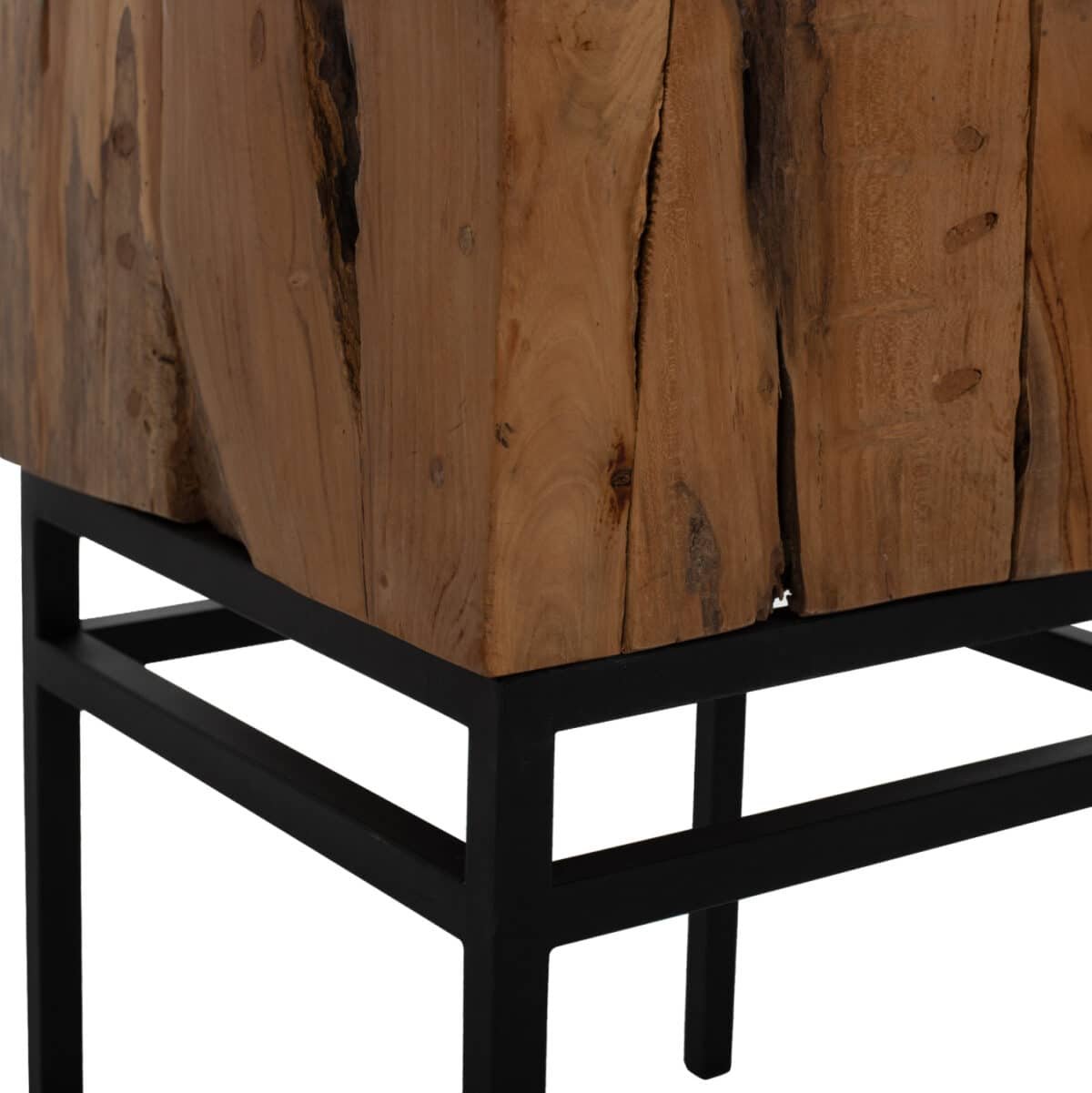 ΒΟΗΘΗΤΙΚΟ ΤΡΑΠΕΖΑΚΙ PIEN HM9353 ΑΠΟ ΜΑΣΙΦ ΞΥΛΟ ΤEAK ΦΥΣΙΚΟ 38X38X55Y ΕΚ. - Image 4