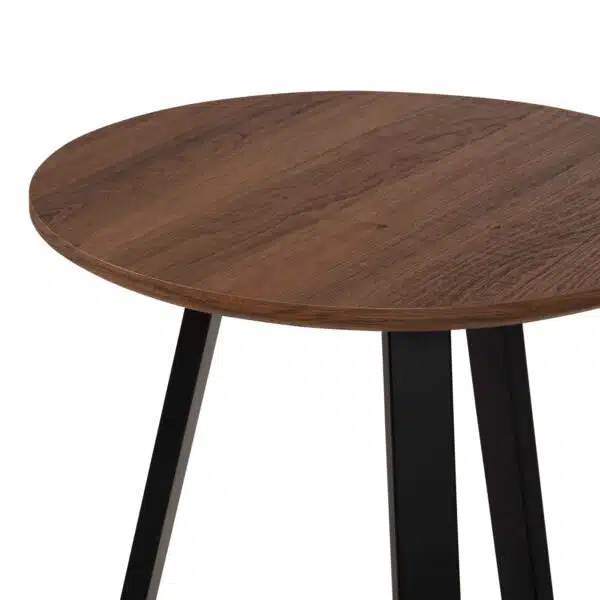 ΒΟΗΘΗΤΙΚΟ ΤΡΑΠΕΖΑΚΙ ROCKET HM9587.04 MDF ΚΑΡΥΔΙ-ΜΑΥΡΗ ΜΕΤΑΛΛΙΚΗ ΒΑΣΗ Φ45x55Υεκ. - Image 4