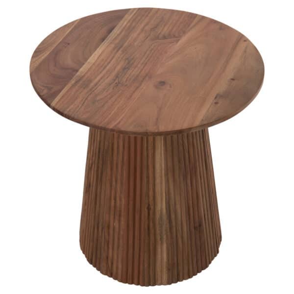 ΒΟΗΘΗΤΙΚΟ ΤΡΑΠΕΖΑΚΙ ΣΤΡΟΓΓΥΛΟ GROOT HM9698 ΜΑΣΙΦ ΑΚΑΚΙΑ- ΦΥΣΙΚΟ Φ45x44Υεκ. - Image 3