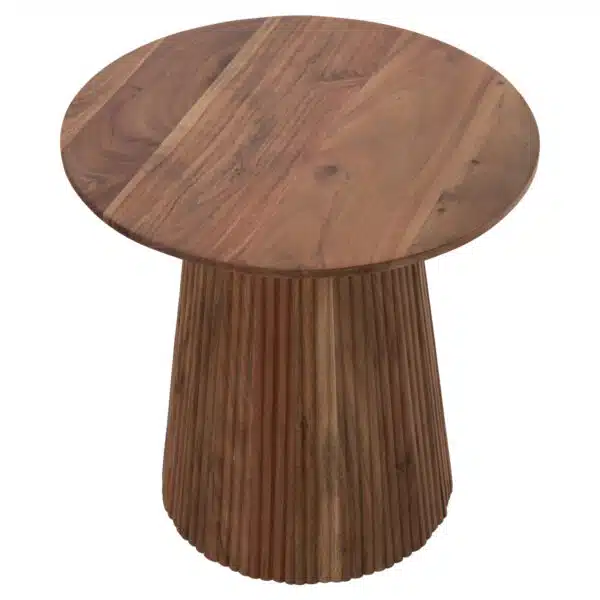 ΒΟΗΘΗΤΙΚΟ ΤΡΑΠΕΖΑΚΙ ΣΤΡΟΓΓΥΛΟ GROOT HM9698 ΜΑΣΙΦ ΑΚΑΚΙΑ- ΦΥΣΙΚΟ Φ45x44Υεκ. - Image 3