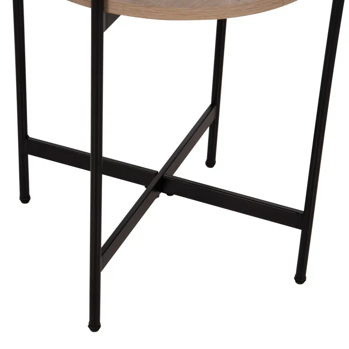 ΒΟΗΘΗΤΙΚΟ ΤΡΑΠΕΖΙ HM9589.03 MDF SONAMA-ΜΑΥΡΗ ΜΕΤΑΛΛΙΚΗ ΒΑΣΗ Φ50x55Υεκ. - Image 6