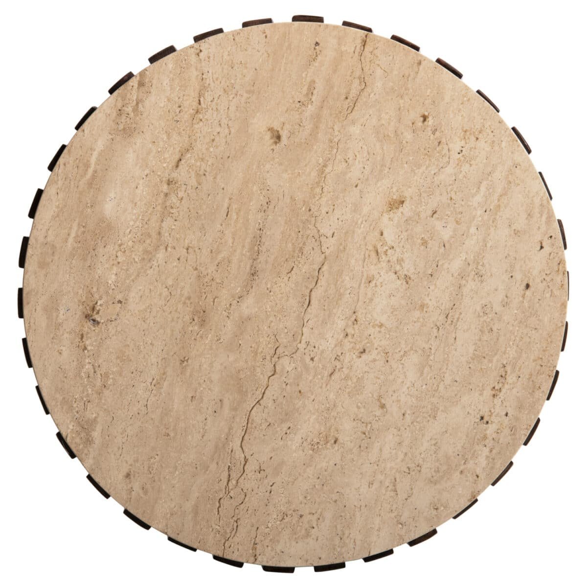 ΒΟΗΘΗΤΙΚΟ ΤΡΑΠΕΖΙ KREST HM9711 ΜΑΣΙΦ ΞΥΛΟ ΑΚΑΚΙΑΣ ΣΕ ΚΑΦΕ-ΤΡΑΒΕΡΤΙΝA Φ50x50Υεκ. - Image 7