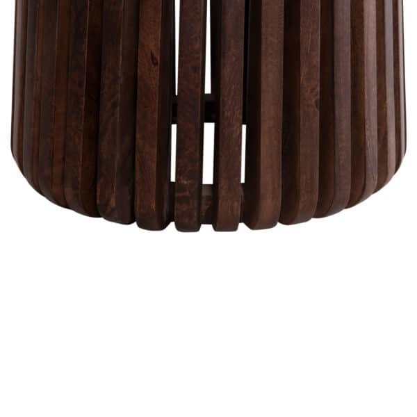 ΒΟΗΘΗΤΙΚΟ ΤΡΑΠΕΖΙ KREST HM9711 ΜΑΣΙΦ ΞΥΛΟ ΑΚΑΚΙΑΣ ΣΕ ΚΑΦΕ-ΤΡΑΒΕΡΤΙΝA Φ50x50Υεκ. - Image 8