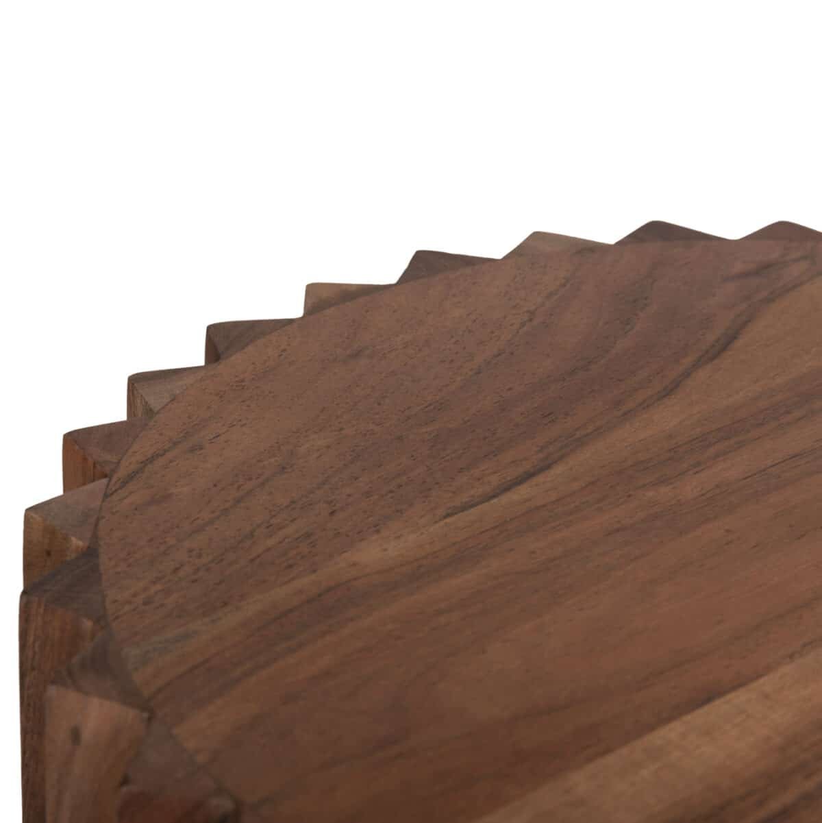 ΒΟΗΘΗΤΙΚΟ ΤΡΑΠΕΖΙ ΣΤΡΟΓΓΥΛΟ SEDGE HM9696 ΜΑΣΙΦ ΑΚΑΚΙΑ-ΦΥΣΙΚΟ ΧΡΩΜΑ Φ40x50Υεκ. - Image 7