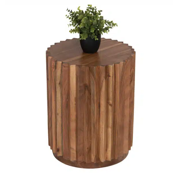 ΒΟΗΘΗΤΙΚΟ ΤΡΑΠΕΖΙ ΣΤΡΟΓΓΥΛΟ SEDGE HM9696 ΜΑΣΙΦ ΑΚΑΚΙΑ-ΦΥΣΙΚΟ ΧΡΩΜΑ Φ40x50Υεκ.