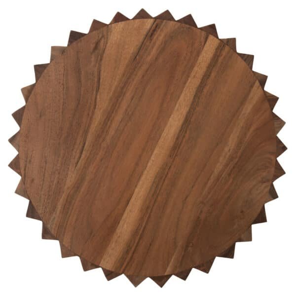 ΒΟΗΘΗΤΙΚΟ ΤΡΑΠΕΖΙ ΣΤΡΟΓΓΥΛΟ SEDGE HM9696 ΜΑΣΙΦ ΑΚΑΚΙΑ-ΦΥΣΙΚΟ ΧΡΩΜΑ Φ40x50Υεκ. - Image 9