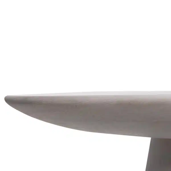 ΒΟΗΘΗΤΙΚΟ ΤΡΑΠΕΖΙ ΣΤΡΟΓΓΥΛΟ ROSS HM9708 ΜΑΣΙΦ ΞΥΛΟ MANGO ΣΕ ΛΕΥΚΟ Φ45x48Υεκ. - Image 8