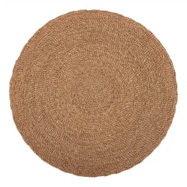 ΧΑΛΙ ΣΤΡΟΓΓΥΛΟ CRATER HM7848 MENDONG GRASS ΣΕ ΦΥΣΙΚΟ ΧΡΩΜΑ Φ120εκ.