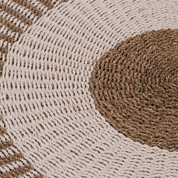 ΧΑΛΙ ΣΤΡΟΓΓΥΛΟ KIRKI HM7842 ΑΠΟ ΦΥΣΙΚΕΣ ΙΝΕΣ SEAGRASS ΛΕΥΚΟ-ΦΥΣΙΚΟ Φ150εκ. - Image 3