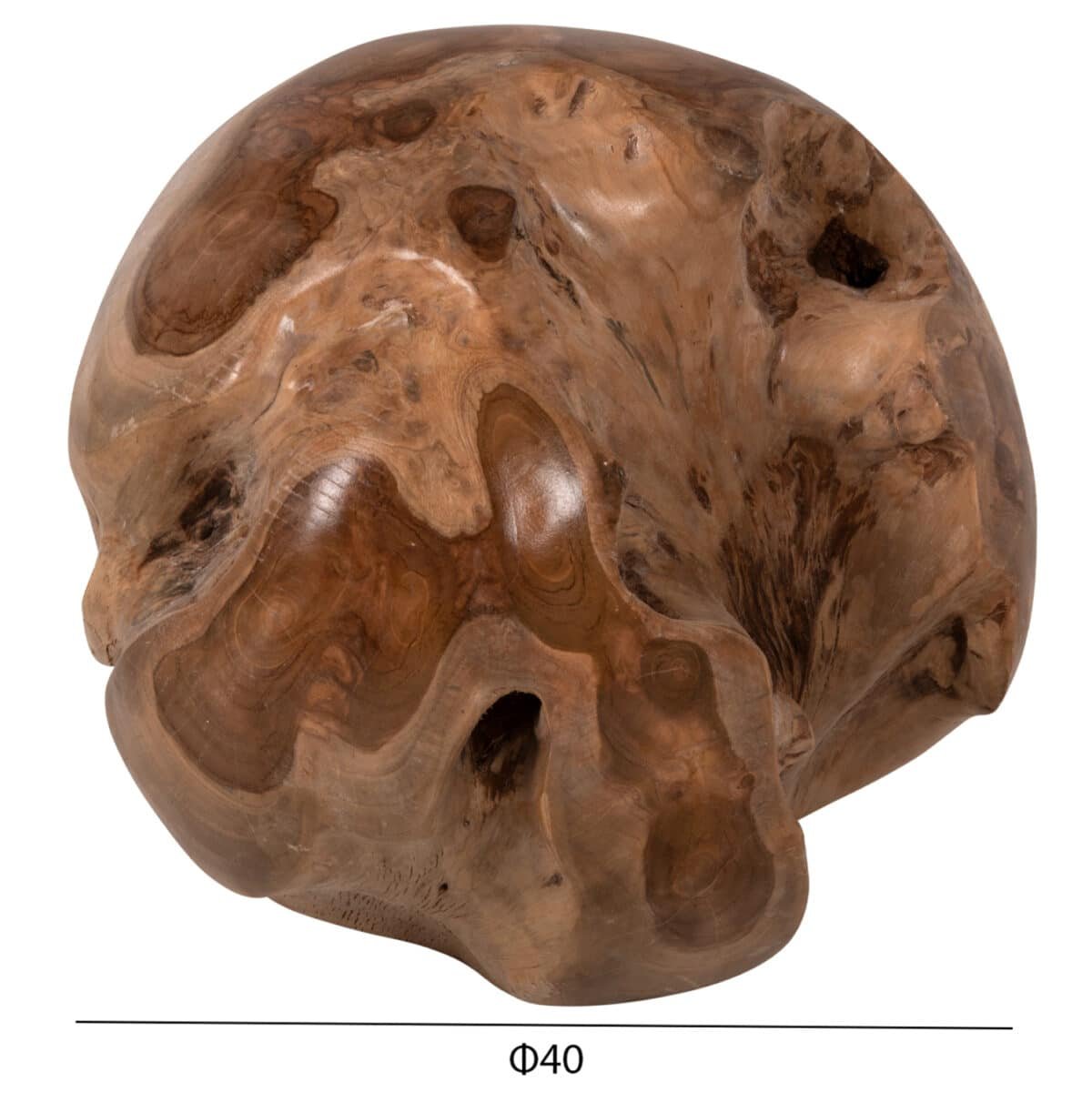 ΔΙΑΚΟΣΜΗΤΙΚΟ ΔΑΠΕΔΟΥ CLEM HM9653 ΑΚΑΝΟΝΙΣΤΗ ΣΦΑΙΡΑ-ΞΥΛΟ ΤΕΑΚ ΜΕΓΕΘΟΣ ΜΕΣΑΙΟ Φ40εκ. - Image 2