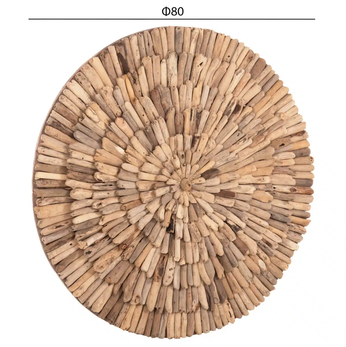 ΔΙΑΚΟΣΜΗΤΙΚΟ ΤΟΙΧΟΥ ΣΤΡΟΓΓΥΛΟ CHIIKI HM4299 DRIFTWOOD ΣΕ ΦΥΣΙΚΟ Φ80 εκ. - Image 2