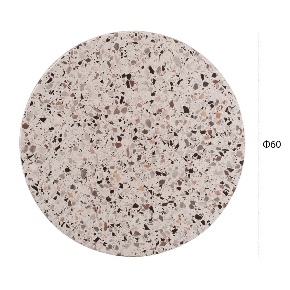 ΕΠΙΦΑΝΕΙΑ ΤΡΑΠΕΖΙΟΥ ΣΤΡΟΓΓΥΛΗ Φ60Χ2.5εκ. 5766 WERZALIT TERRAZZO HM5227.16 - Image 2