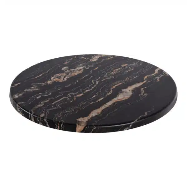 ΕΠΙΦΑΝΕΙΑ ΤΡΑΠΕΖΙΟΥ Φ60Χ2.5εκ. 5787 WERZALIT BLACK GOLD MARBLE HM5227.15 - Image 3