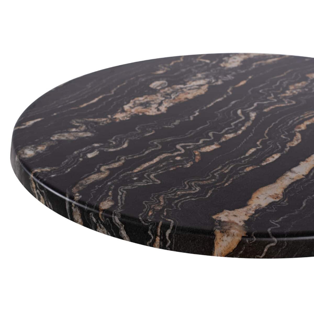 ΕΠΙΦΑΝΕΙΑ ΤΡΑΠΕΖΙΟΥ Φ60Χ2.5εκ. 5787 WERZALIT BLACK GOLD MARBLE HM5227.15 - Image 4