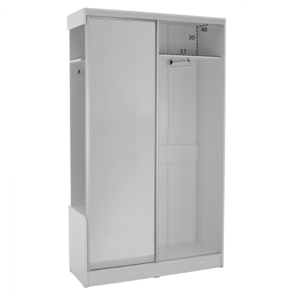 ΕΠΙΠΛΟ ΕΙΣΟΔΟΥ ΜΕ ΣΥΡΟΜΕΝΗ ΝΤΟΥΛΑΠΑ Κ ΚΑΘΡΕΦΤΗ DULCE ΛΕΥΚΟ HM2424.03 118x45x210 εκ. - Image 3