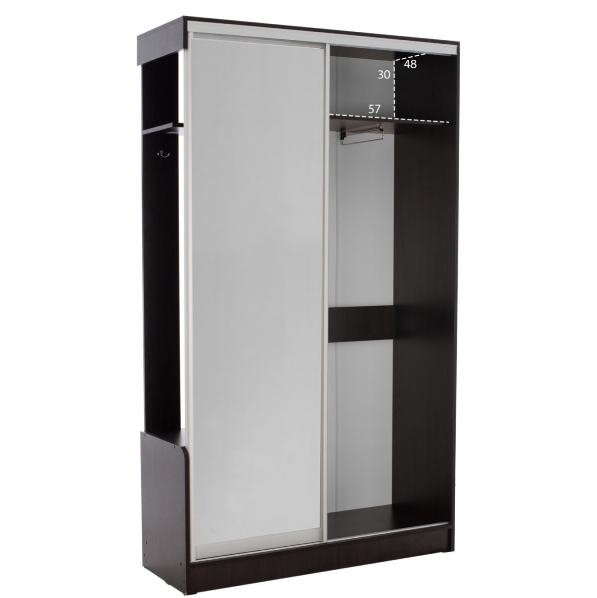 ΕΠΙΠΛΟ ΕΙΣΟΔΟΥ ΜΕ ΣΥΡΟΜΕΝΗ ΝΤΟΥΛΑΠΑ Κ ΚΑΘΡΕΦΤΗ DULCE WENGE HM2424.02 118X45X210Yεκ. - Image 3