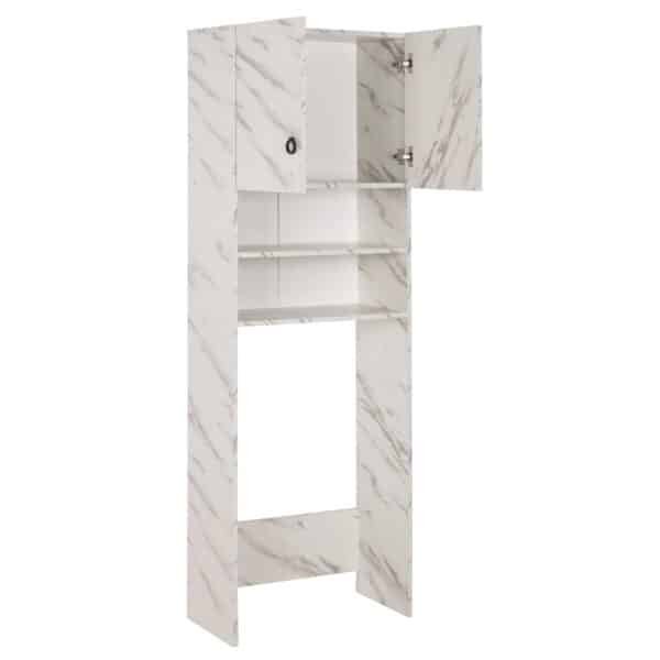 ΕΠΙΠΛΟ ΠΛΥΝΤΗΡΙΟΥ ΜΕ ΡΑΦΙΑ&ΝΤΟΥΛΑΠΙ TERRY ΛΕΥΚΟ ΜΑΡΜΑΡΟ ΕΦΕ HM9122.12 64Χ29Χ181Υεκ. - Image 3