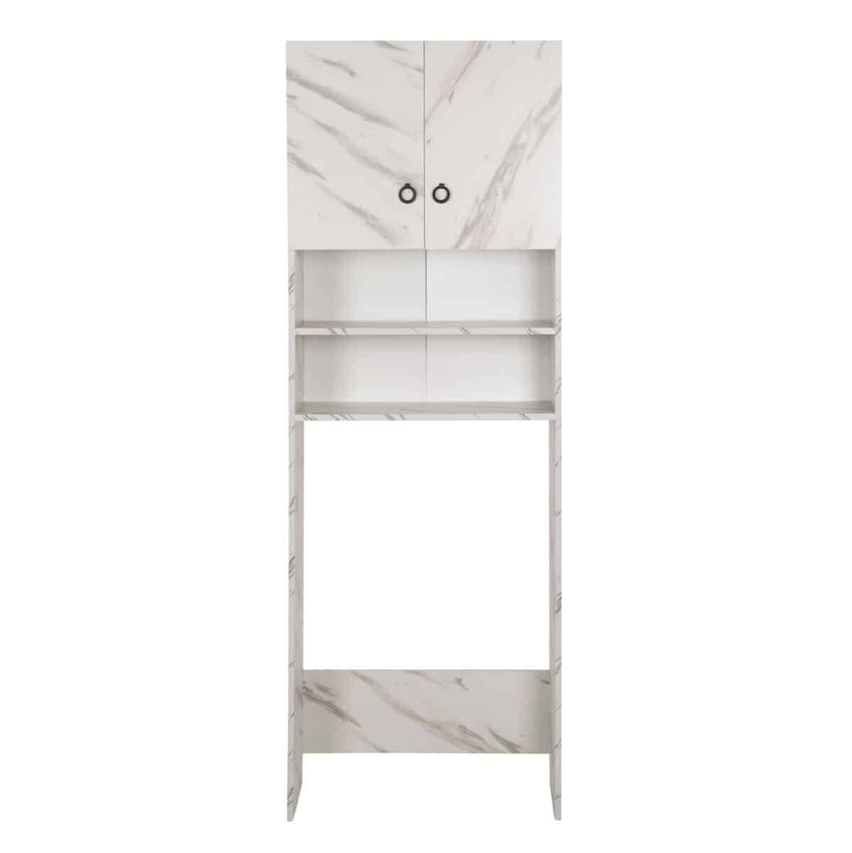 ΕΠΙΠΛΟ ΠΛΥΝΤΗΡΙΟΥ ΜΕ ΡΑΦΙΑ&ΝΤΟΥΛΑΠΙ TERRY ΛΕΥΚΟ ΜΑΡΜΑΡΟ ΕΦΕ HM9122.12 64Χ29Χ181Υεκ. - Image 4