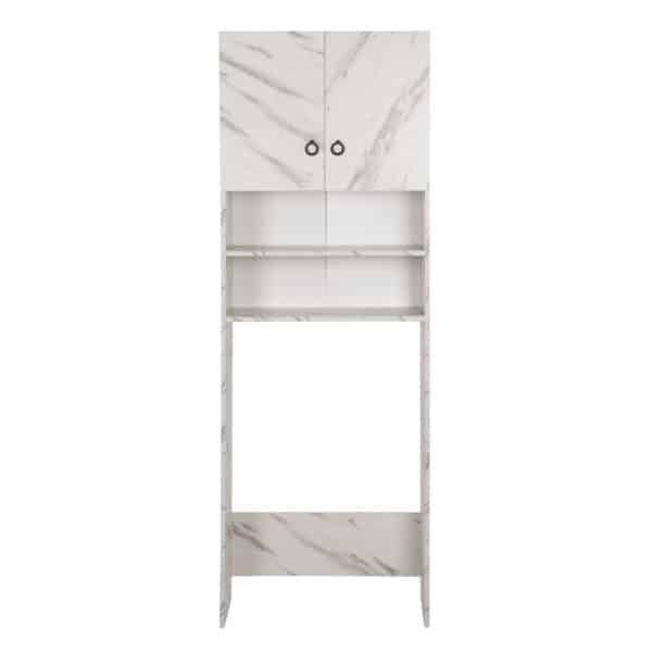 ΕΠΙΠΛΟ ΠΛΥΝΤΗΡΙΟΥ ΜΕ ΡΑΦΙΑ&ΝΤΟΥΛΑΠΙ TERRY ΛΕΥΚΟ ΜΑΡΜΑΡΟ ΕΦΕ HM9122.12 64Χ29Χ181Υεκ. - Image 4