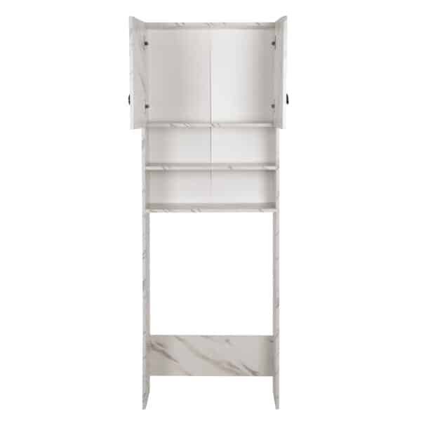 ΕΠΙΠΛΟ ΠΛΥΝΤΗΡΙΟΥ ΜΕ ΡΑΦΙΑ&ΝΤΟΥΛΑΠΙ TERRY ΛΕΥΚΟ ΜΑΡΜΑΡΟ ΕΦΕ HM9122.12 64Χ29Χ181Υεκ. - Image 5