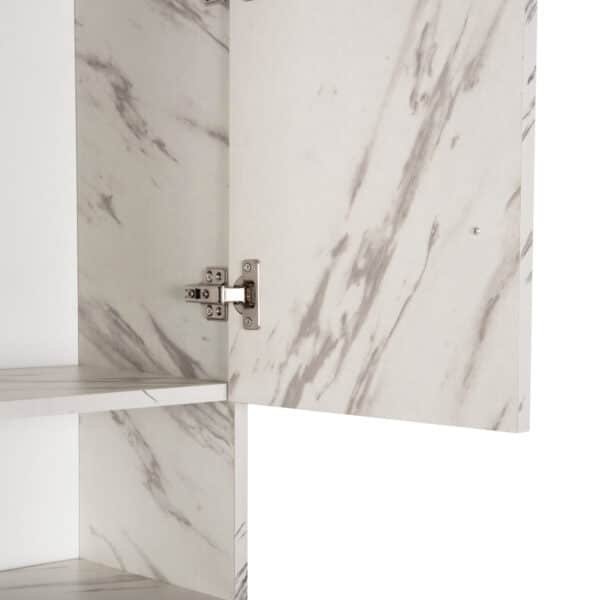 ΕΠΙΠΛΟ ΠΛΥΝΤΗΡΙΟΥ ΜΕ ΡΑΦΙΑ&ΝΤΟΥΛΑΠΙ TERRY ΛΕΥΚΟ ΜΑΡΜΑΡΟ ΕΦΕ HM9122.12 64Χ29Χ181Υεκ. - Image 9