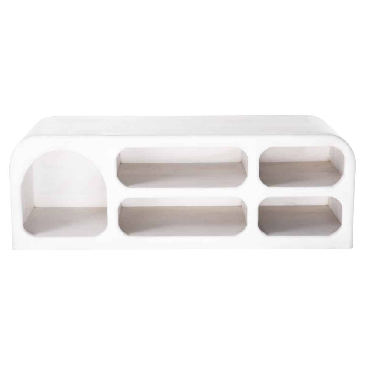 ΕΠΙΠΛΟ ΤΗΛΕΟΡΑΣΗΣ HANDYR HM9704 ΜΑΣΙΦ ΞΥΛΟ MANGO ΣΕ ΛΕΥΚΟ 130x40x45Yεκ. - Image 3