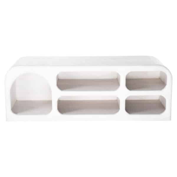 ΕΠΙΠΛΟ ΤΗΛΕΟΡΑΣΗΣ HANDYR HM9704 ΜΑΣΙΦ ΞΥΛΟ MANGO ΣΕ ΛΕΥΚΟ 130x40x45Yεκ. - Image 3