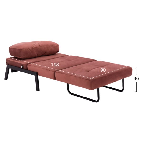 ΠΟΛΥΘΡΟΝΑ ΚΡΕΒΑΤΙ, ΒΕΛΟΥΔΟ ΣΑΠΙΟ ΜΗΛΟ HM3078.12 95x92x66Υ εκ. - Image 3