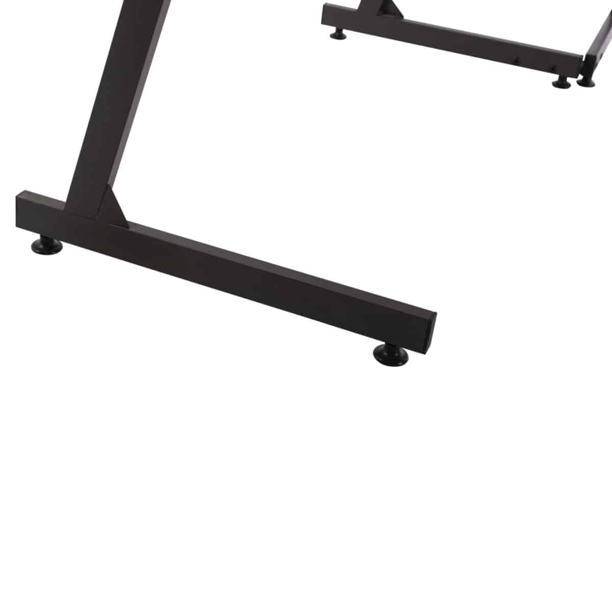 ΓΡΑΦΕΙΟ ΓΩΝΙΑΚΟ HM9319 ΜΕΤΑΛΛΙΚΟ ΣΚΟΥΡΟ ΓΚΡΙ ΜΕ MDF ΕΠΙΦΑΝΕΙΑ ΣΕ ΟΑΚ 147X112X74Υεκ. - Image 7