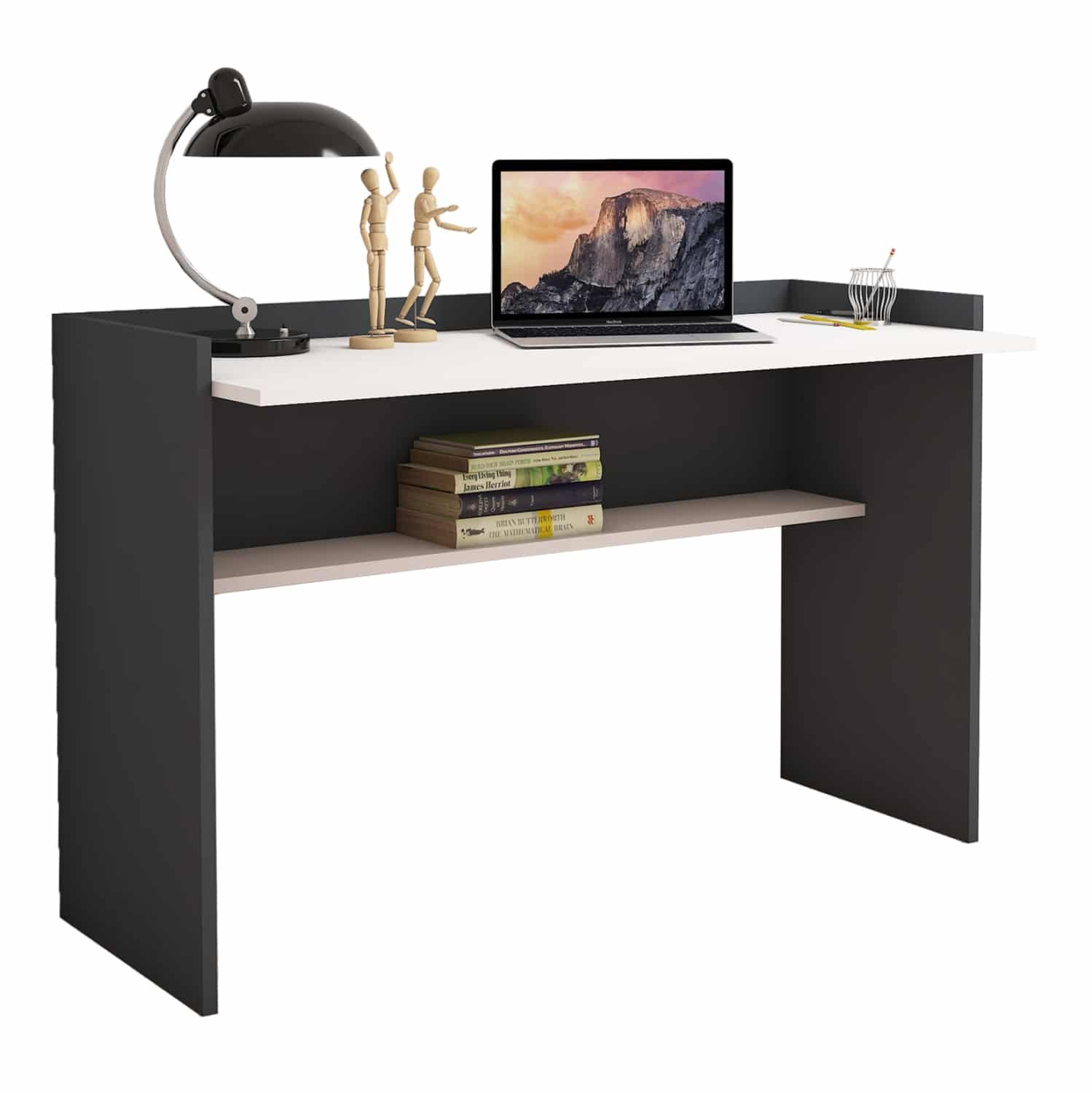 ΓΡΑΦΕΙΟ ΜΕΛΑΜΙΝΗΣ ΓΚΡΙ ΛΕΥΚΟ HM9227.13 118x58x80Υεκ. ΓΡΑΦΕΙΟ ΜΕΛΑΜΙΝΗΣ ΓΚΡΙ ΛΕΥΚΟ HM9227.13 118x58x80Υεκ.