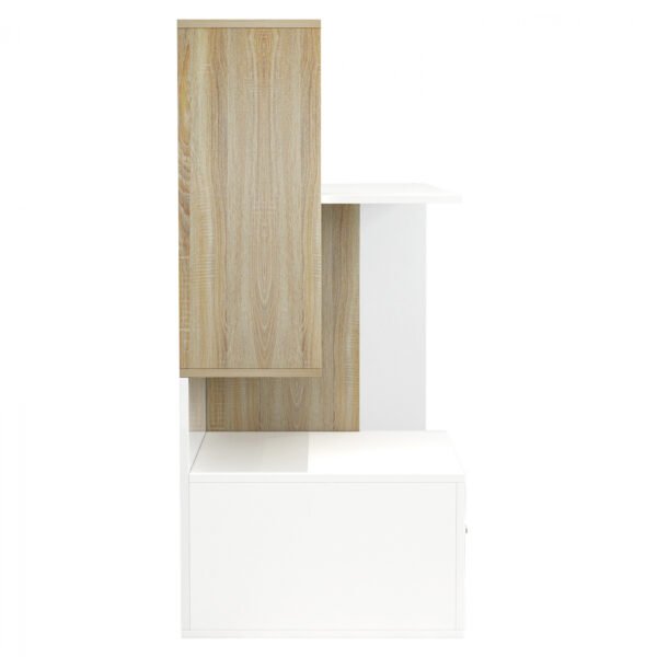 ΓΡΑΦΕΙΟ ΜΕΛΑΜΙΝΗΣ ΜΕ ΒΙΒΛΙΟΘΗΚΗ SYNDYA HM8993.02 ΛΕΥΚΟ SONAMA 149x48x105Y εκ. - Image 3