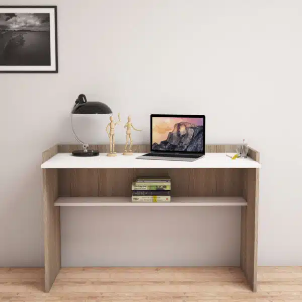 ΓΡΑΦΕΙΟ ΜΕΛΑΜΙΝΗΣ SONAMA ΛΕΥΚΟ 118x58x80Υεκ.HM9227.12 - Image 3