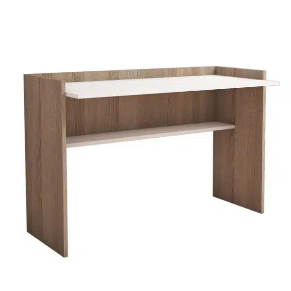 ΓΡΑΦΕΙΟ ΜΕΛΑΜΙΝΗΣ SONAMA ΛΕΥΚΟ 118x58x80Υεκ.HM9227.12 - Image 4