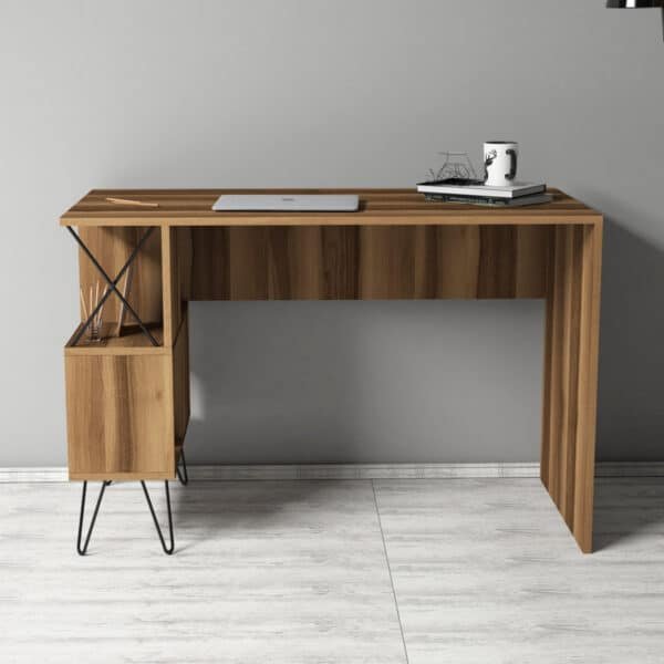 ΓΡΑΦΕΙΟ ΥΠΟΛΟΓΙΣΤΗ ΜΕΛΑΜΙΝΗΣ HM9509.02 ΚΑΡΥΔΙ ΜΕ ΡΑΦΙΑ 120x60x78.8Yεκ - Image 4