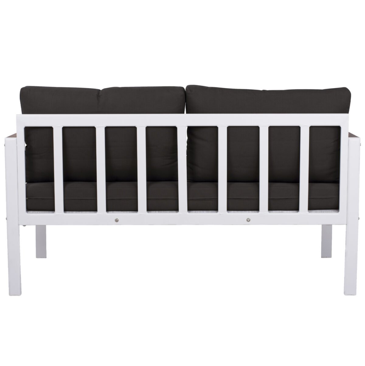 ΚΑΝΑΠΕΣ 2-ΘΕΣΙΟΣ SAFIYA HM5523.01 ΑΛΟΥΜΙΝΙΟ ΛΕΥΚΟ-ΑΝΘΡΑΚΙ ΜΑΞΙΛΑΡΙΑ 144x70x85Υεκ - Image 4