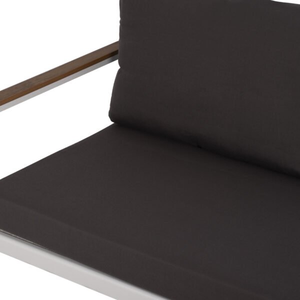 ΚΑΝΑΠΕΣ 2-ΘΕΣΙΟΣ SAFIYA HM5523.01 ΑΛΟΥΜΙΝΙΟ ΛΕΥΚΟ-ΑΝΘΡΑΚΙ ΜΑΞΙΛΑΡΙΑ 144x70x85Υεκ - Image 6