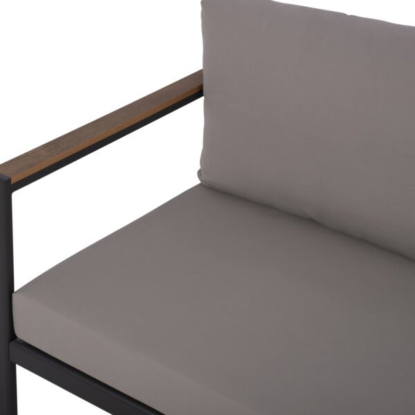 ΚΑΝΑΠΕΣ 2-ΘΕΣΙΟΣ SAFIYA HM5523.02 ΑΛΟΥΜΙΝΙΟ ΑΝΘΡΑΚΙ--ΓΚΡΙ ΜΑΞΙΛΑΡΙΑ 144x70x85Υεκ - Image 6