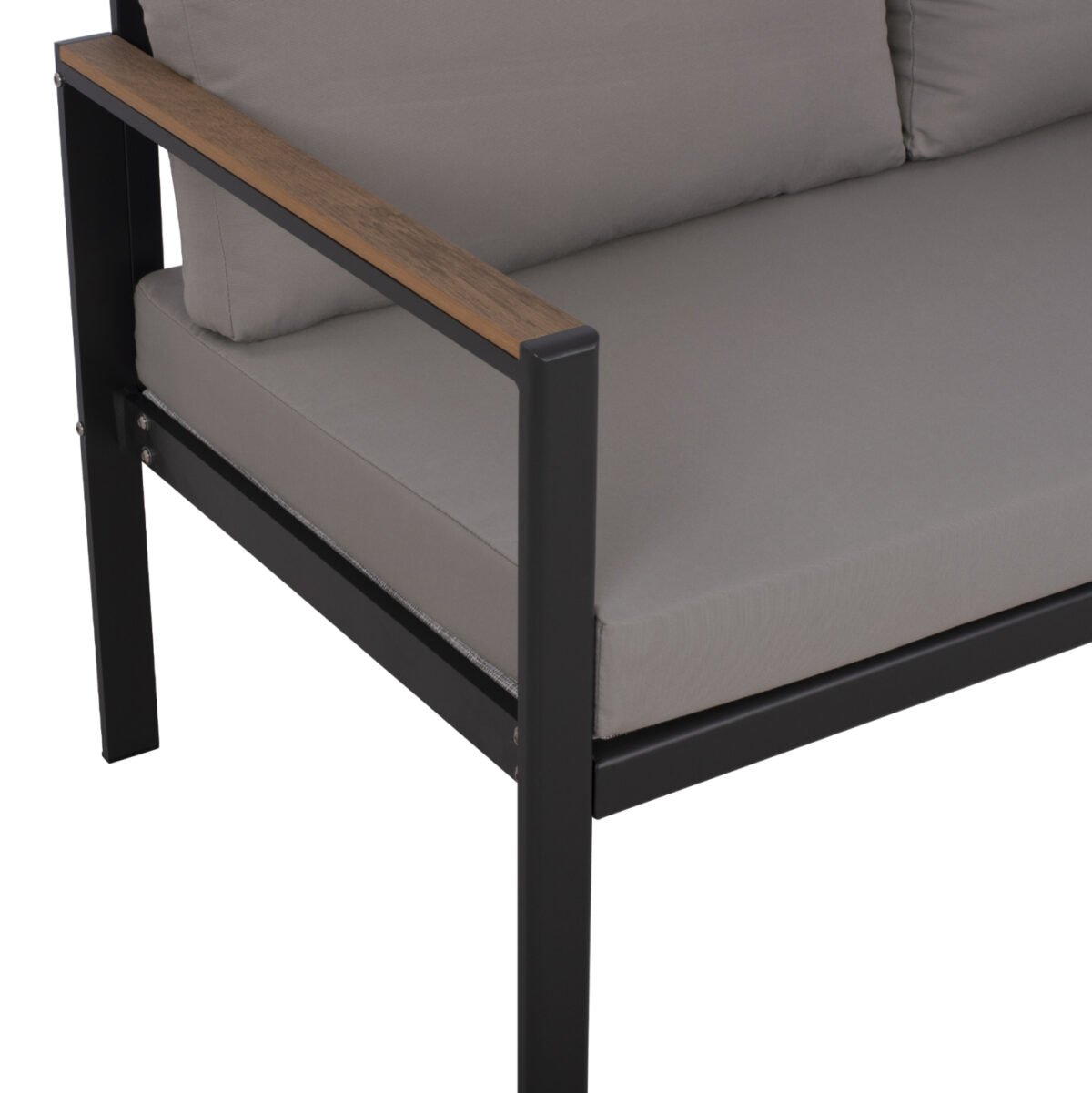 ΚΑΝΑΠΕΣ 2-ΘΕΣΙΟΣ SAFIYA HM5523.02 ΑΛΟΥΜΙΝΙΟ ΑΝΘΡΑΚΙ--ΓΚΡΙ ΜΑΞΙΛΑΡΙΑ 144x70x85Υεκ - Image 7