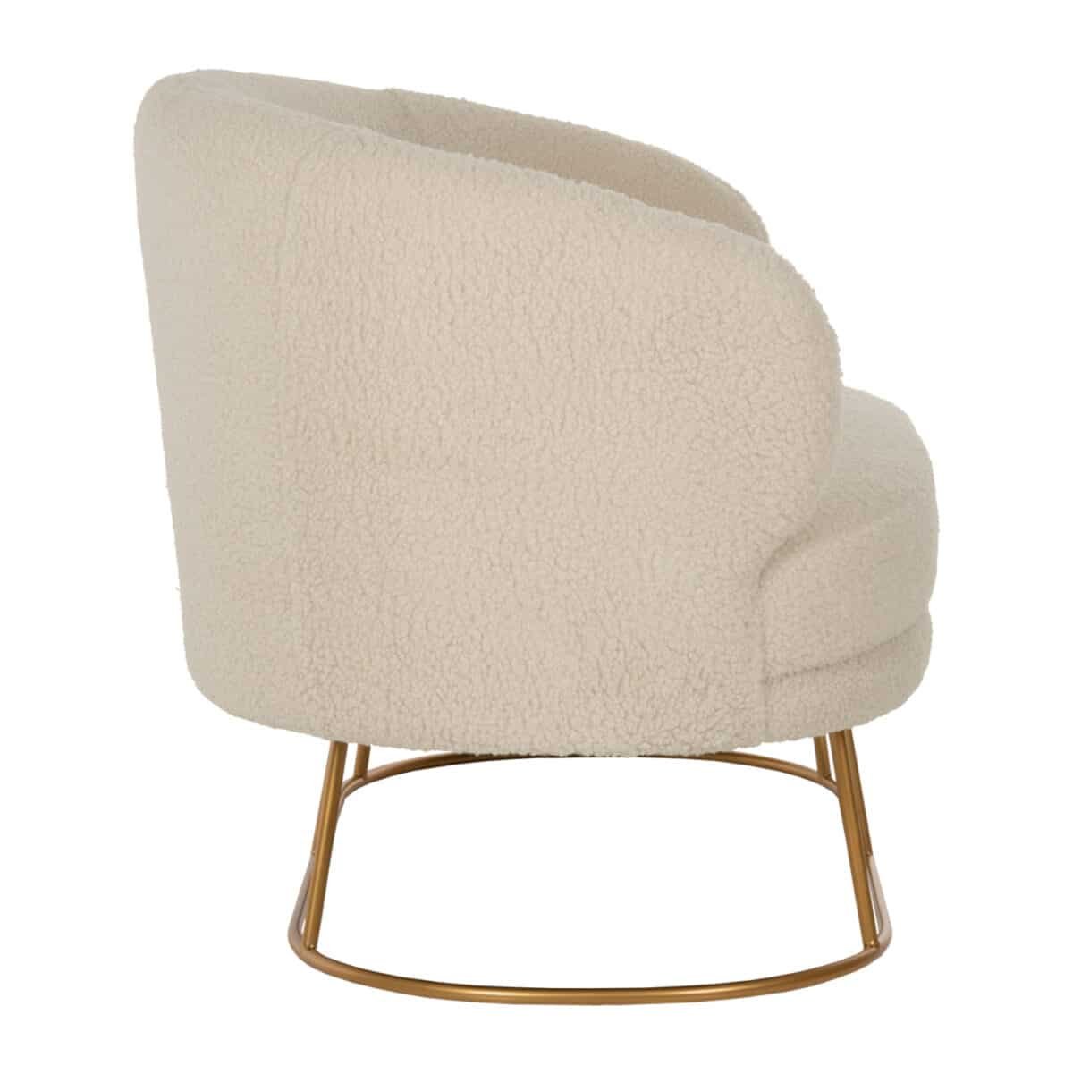 ΚΑΝΑΠΕΣ 2ΘΕΣΙΟΣ ARIEN HM8492.20 ΕΚΡΟΥ ΜΠΟΥΚΛΕ ΥΦΑΣΜΑ ΜΕ ΧΡΥΣΗ ΒΑΣΗ 130x75x85Y εκ. - Image 4