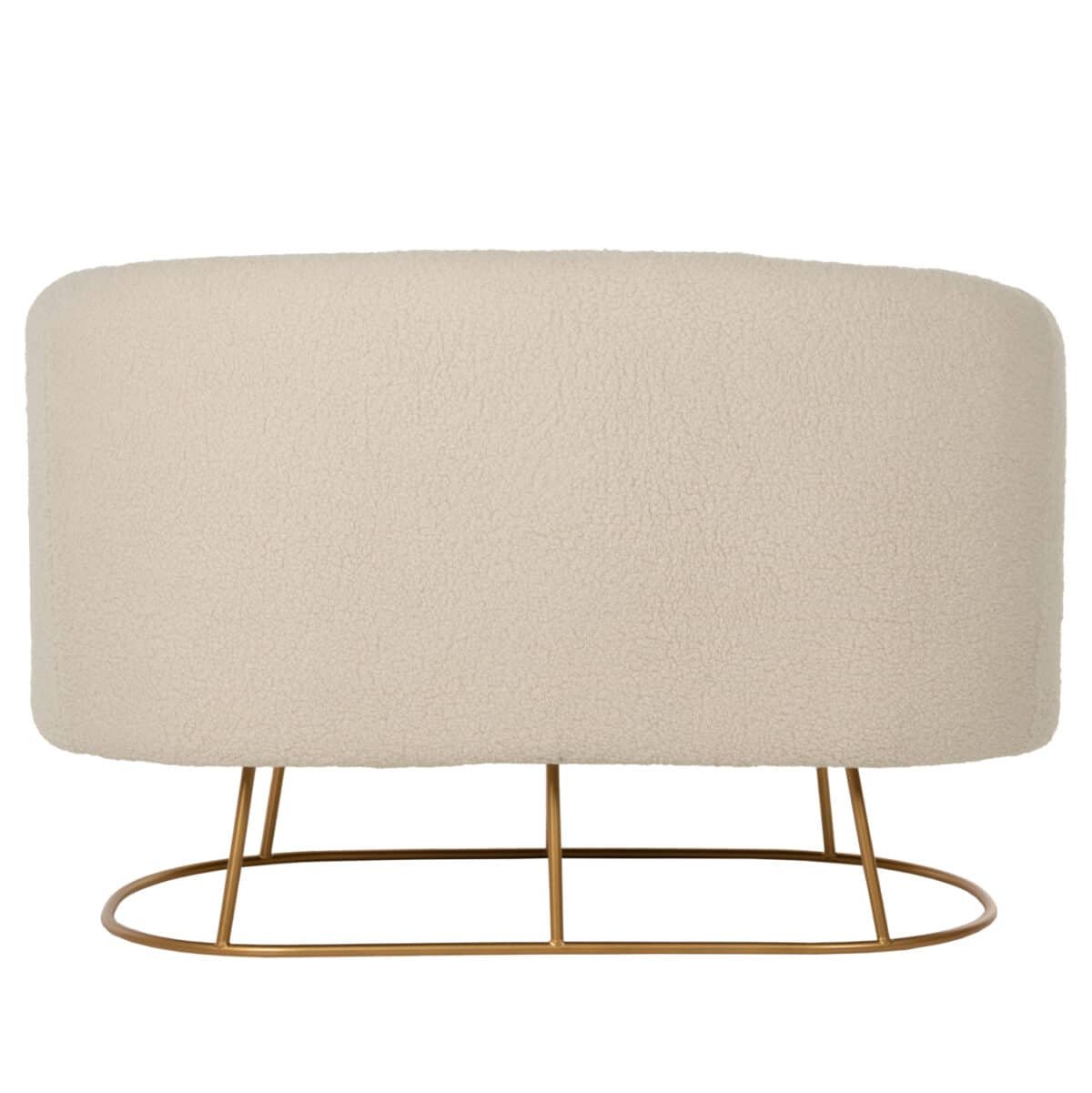 ΚΑΝΑΠΕΣ 2ΘΕΣΙΟΣ ARIEN HM8492.20 ΕΚΡΟΥ ΜΠΟΥΚΛΕ ΥΦΑΣΜΑ ΜΕ ΧΡΥΣΗ ΒΑΣΗ 130x75x85Y εκ. - Image 6