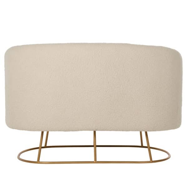 ΚΑΝΑΠΕΣ 2ΘΕΣΙΟΣ ARIEN HM8492.20 ΕΚΡΟΥ ΜΠΟΥΚΛΕ ΥΦΑΣΜΑ ΜΕ ΧΡΥΣΗ ΒΑΣΗ 130x75x85Y εκ. - Image 6