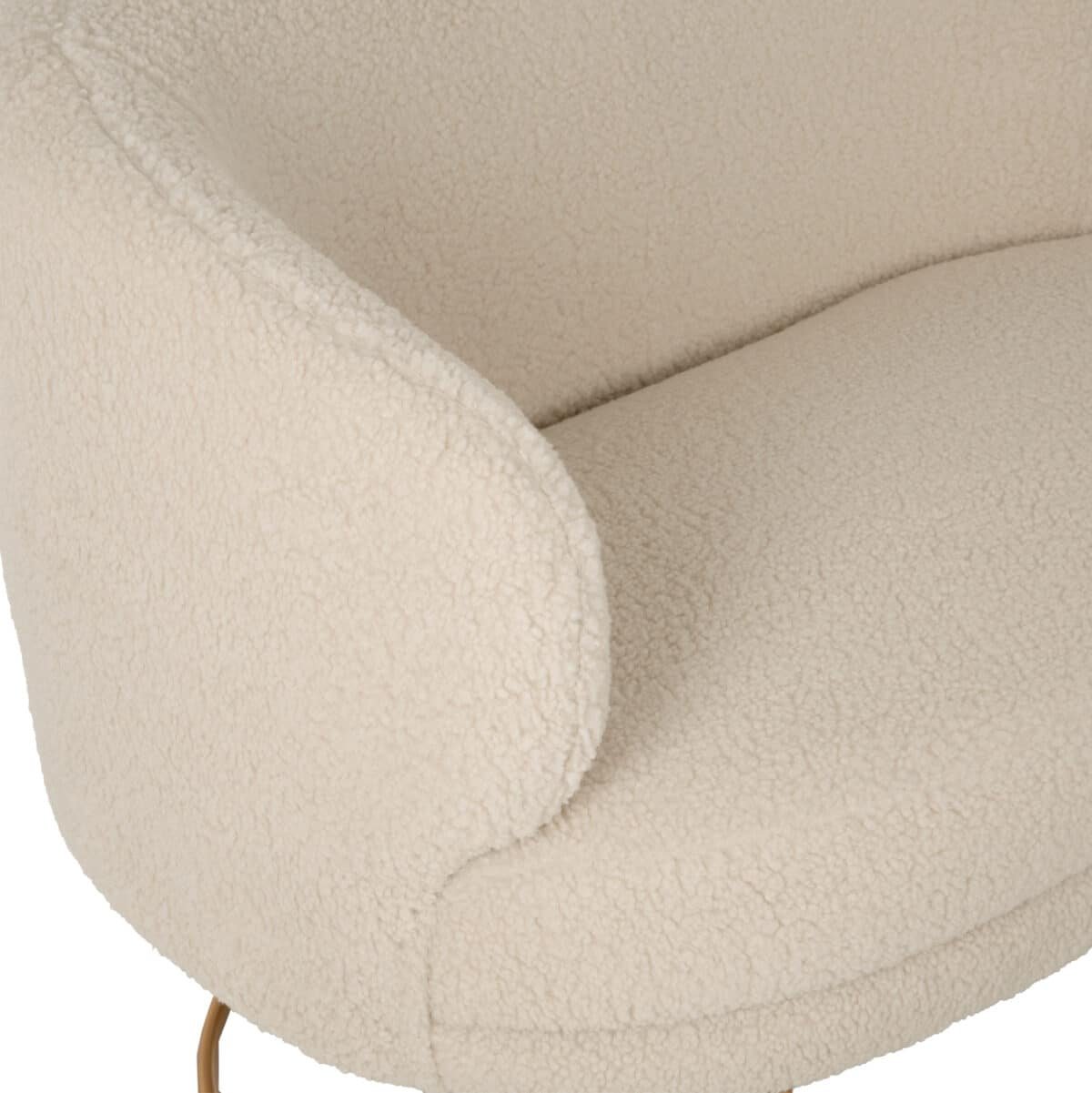 ΚΑΝΑΠΕΣ 2ΘΕΣΙΟΣ ARIEN HM8492.20 ΕΚΡΟΥ ΜΠΟΥΚΛΕ ΥΦΑΣΜΑ ΜΕ ΧΡΥΣΗ ΒΑΣΗ 130x75x85Y εκ. - Image 7